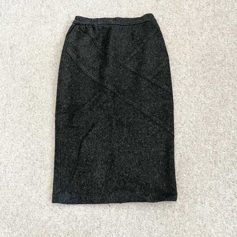 Vintage Wool Made in Italy size 38 Grey Pencil Skirt